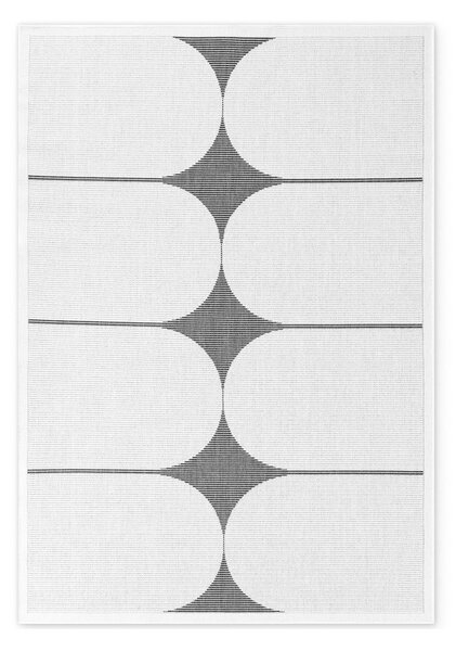 Черно-бял килим за открито и закрито 160x230 cm Duet Bowen – NORTHRUGS