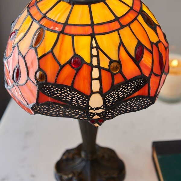 Endon 64091 - Настолна лампа Tiffany DRAGONFLY 1xE14/40W/230V Ø 20 см