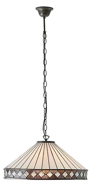 Endon 64147 - Люстра на верига Tiffany FARGO 1xE27/60W/230V Ø 50 см