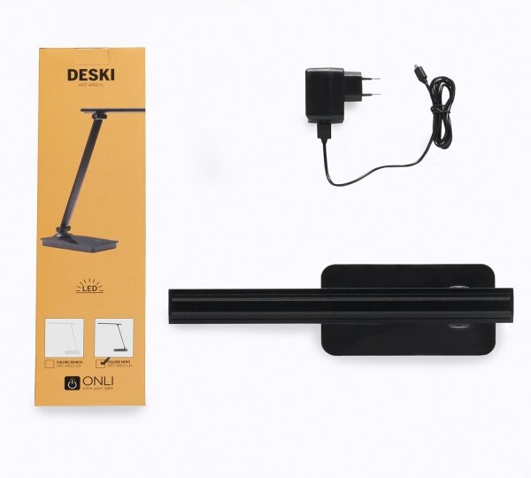 ONLI - LED Димируема настолна лампа с USB порт DESKI LED/7W/230V 4000K черен