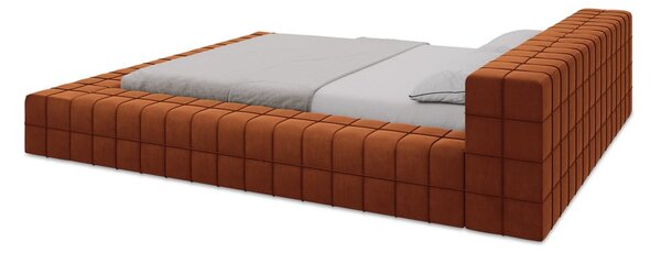 Двойно легло теракотено тапицирано с включена подматрачна рамка 140x200 cm Akela – Makamii