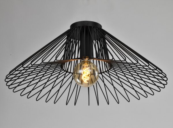 ONLI - Плафон DUCCIO 1xE27/22W/230V Ø 60 см черен