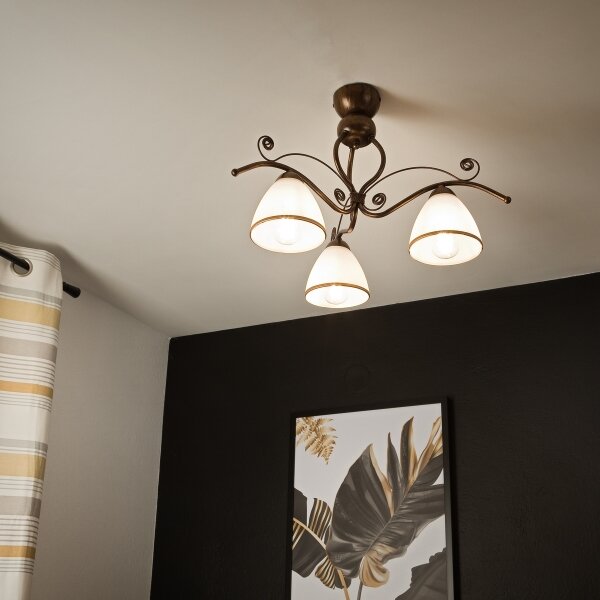 Brilagi - LED Полилей за повърхностен монтаж ANTICO 3xE27/60W/230V бронзова патина