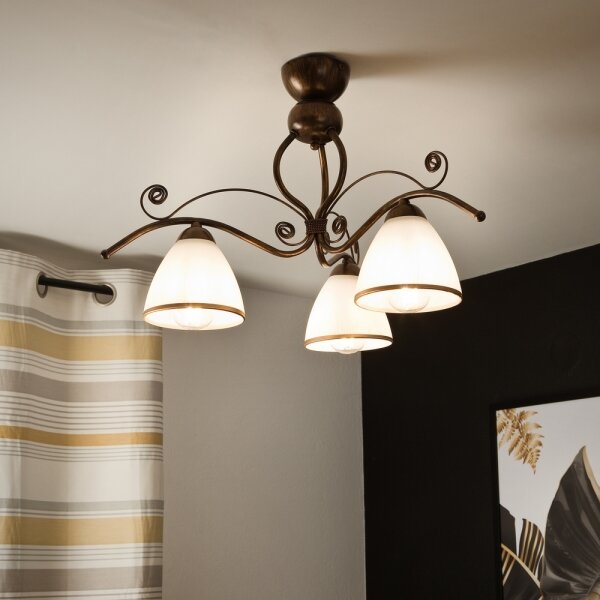 Brilagi - LED Полилей за повърхностен монтаж ANTICO 3xE27/60W/230V бронзова патина