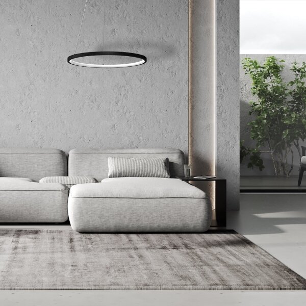 LED Пендел HOOP LED/27W/230V Ø 50 см 4000K черен