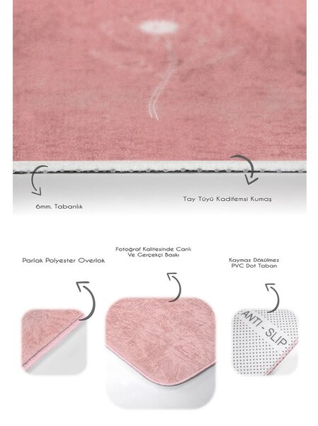 Розови кадифени постелки за баня в комплект от 2 бр. 60x100 cm – Mila Home