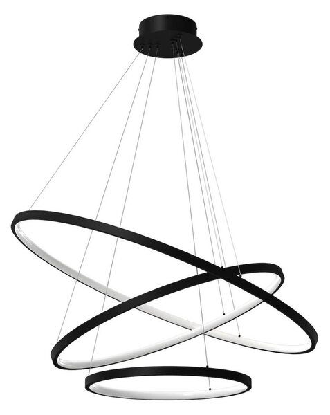 LED Пендел HOOP LED/93W/230V Ø 80 см 4000K черен