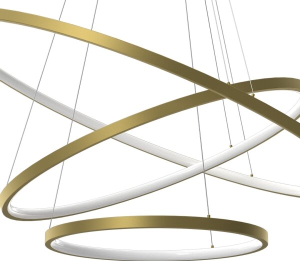 LED Пендел HOOP LED/93W/230V Ø 80 см 4000K златист
