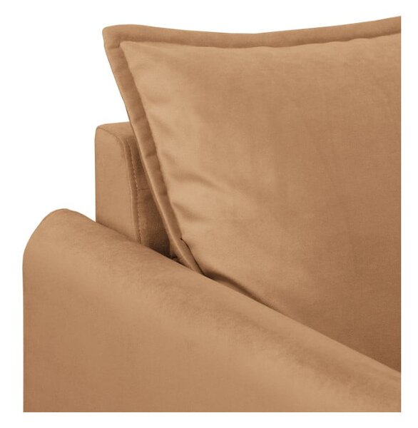 Кафяв кадифен диван 138 cm Juli – Ropez