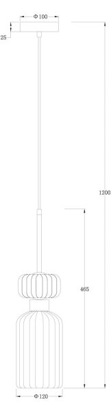 Пендел MOLLY 1xE14/40W/230V Ø 12 см златист/оранжев/зелен