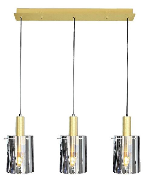 Пендел ARCADIA 3xE27/60W/230V златист/опушен