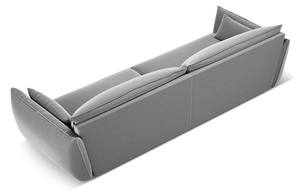 Светлосив кадифен диван 248 cm Vanda – Mazzini Sofas