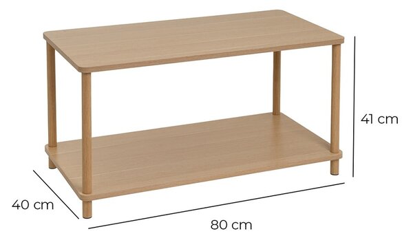 Масичка за кафе в естествен цвят 40x80 cm Gaia – Casa Selección