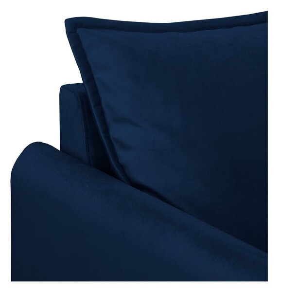 Тъмносин кадифен диван 138 cm Juli – Ropez