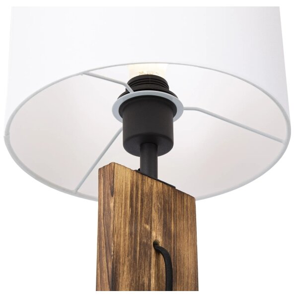 Настолна лампа PINUS 1xE27/40W/230V бял/дърво