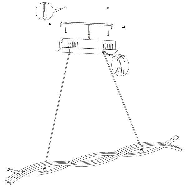Eglo 99317 - LED Висящ полилей LASANA LED/36W/230V