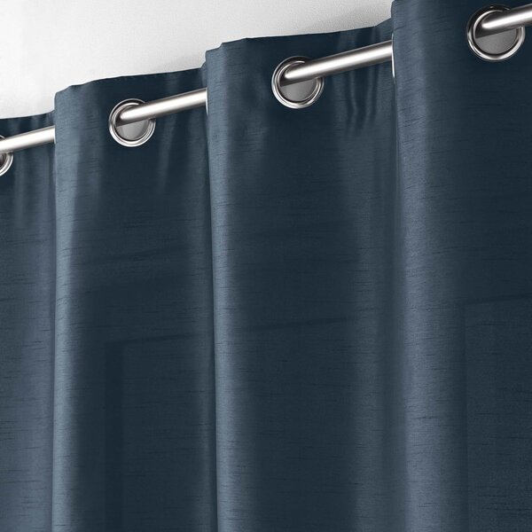Тъмносиньо перде от микросатен 140x240 cm Shana – douceur d'intérieur