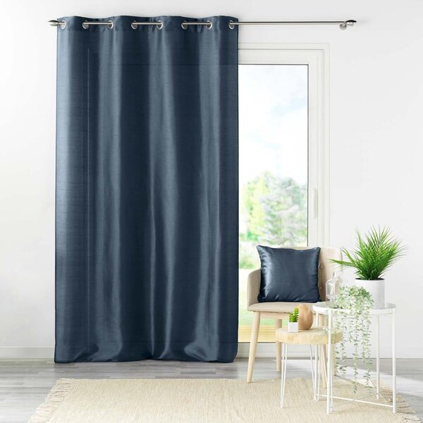 Тъмносиньо перде от микросатен 140x240 cm Shana – douceur d'intérieur