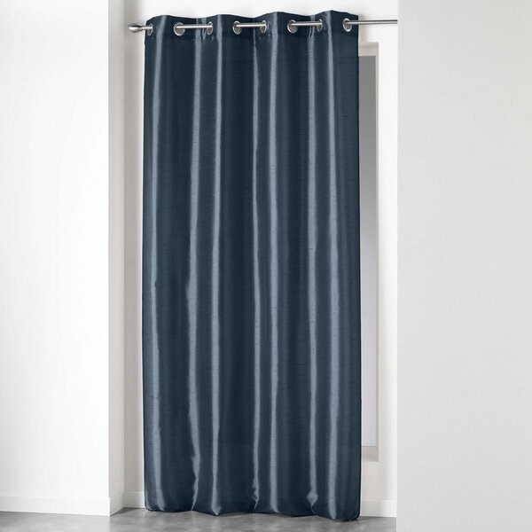 Тъмносиньо перде от микросатен 140x240 cm Shana – douceur d'intérieur