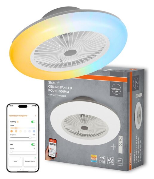 Osram - Димируемо LED таванно осветително тяло с вентилатор SMART+ LED/75W/230V Wi‑Fi + дистанционно управление
