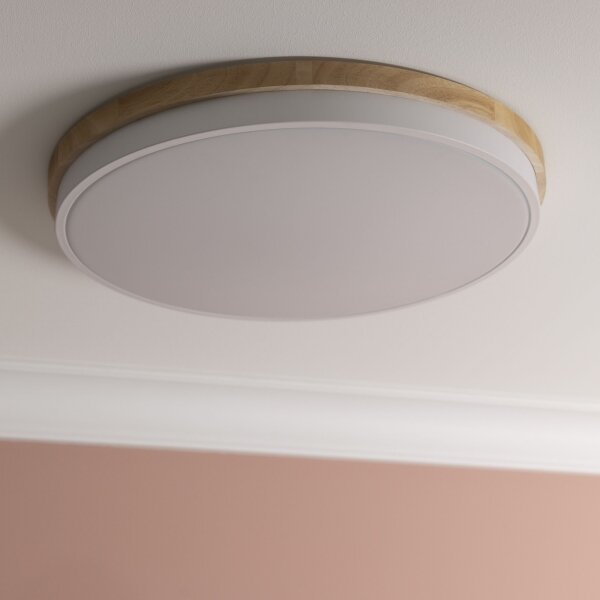 Brilliant - LED Димируем плафон BAARLO LED/36W/230V Ø 50 см бял + д.у