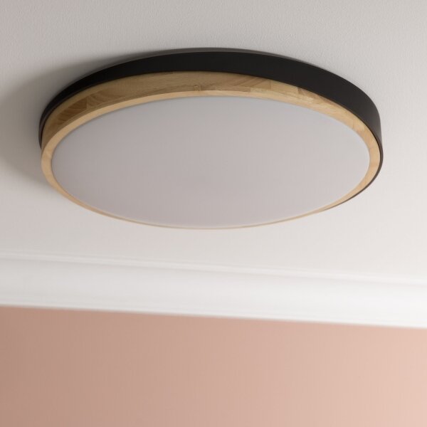 Brilliant - LED Димируем плафон BAARLO LED/36W/230V Ø 50 см черен + д.у
