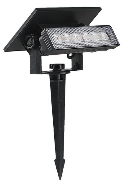 LED соларна лампа LED/0,9W/3,7V 3000K IP65 1200 mAh черна