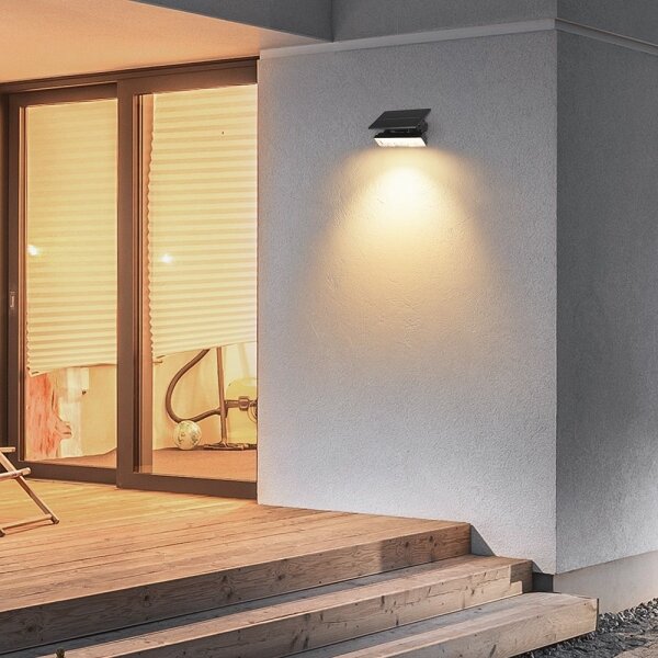 LED соларна лампа LED/0,9W/3,7V 3000K IP65 1200 mAh черна