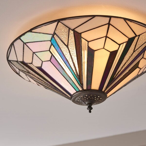 Endon 63935 - Таванно осветително тяло Tiffany ASTORIA 2xE27/60W/230V Ø 48 см