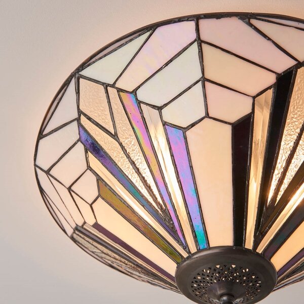 Endon 63935 - Таванно осветително тяло Tiffany ASTORIA 2xE27/60W/230V Ø 48 см