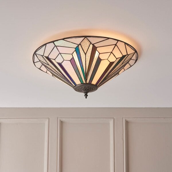 Endon 63935 - Таванно осветително тяло Tiffany ASTORIA 2xE27/60W/230V Ø 48 см