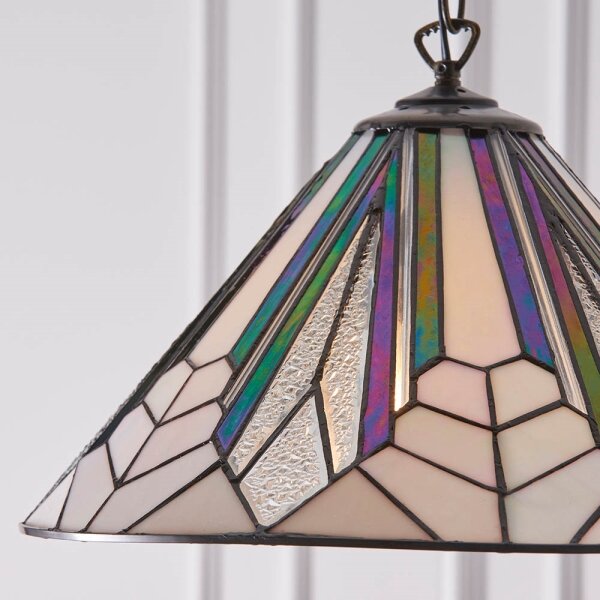 Endon 63937 - Полилей на верига Tiffany ASTORIA 1xE27/60W/230V Ø 40 см