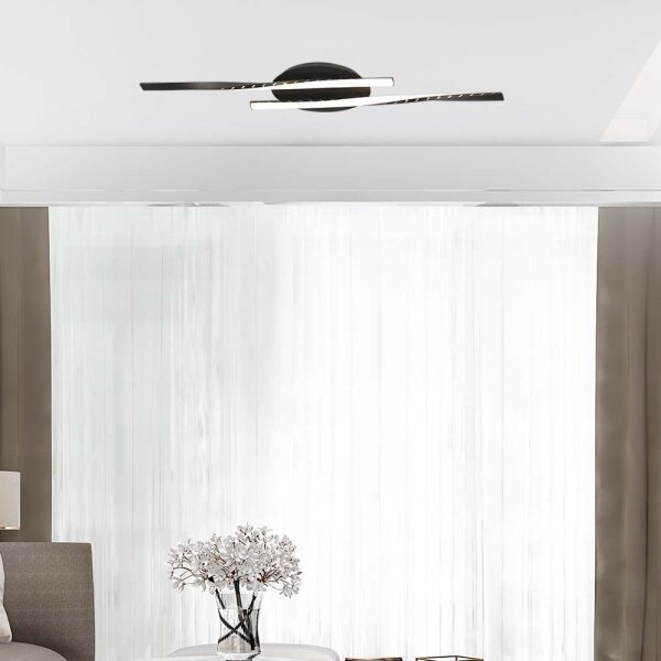 LED Плафониера LED/12W/230V 3000K 94,5 см черен