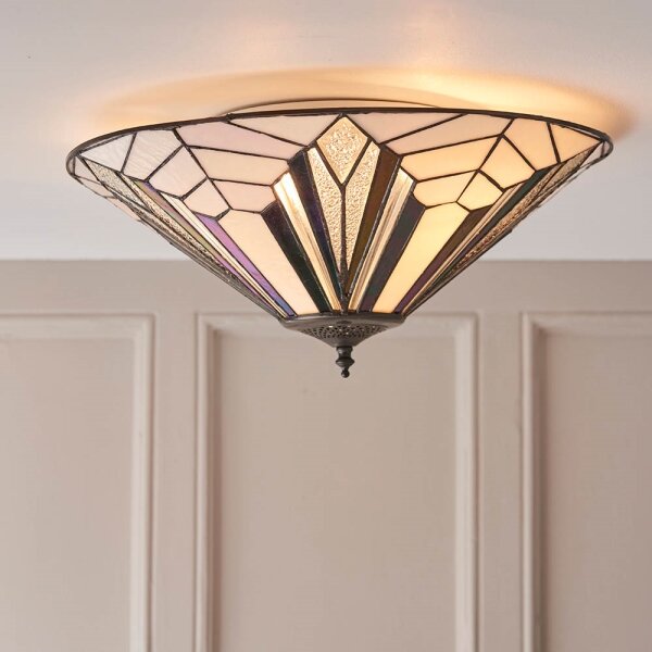 Endon 63935 - Таванно осветително тяло Tiffany ASTORIA 2xE27/60W/230V Ø 48 см
