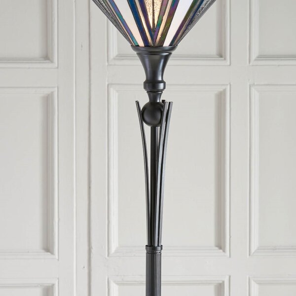 Endon 63933 - Подова лампа Tiffany ASTORIA 1xE27/60W/230V, диаметър 40 см