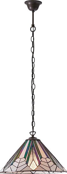 Endon 63937 - Полилей на верига Tiffany ASTORIA 1xE27/60W/230V Ø 40 см