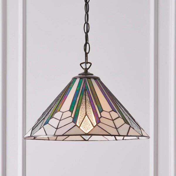 Endon 63937 - Полилей на верига Tiffany ASTORIA 1xE27/60W/230V Ø 40 см