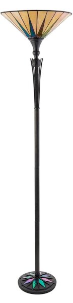Endon 64042 - Подова лампа Tiffany DARK STAR 1xE27/60W/230V диаметър 42 см