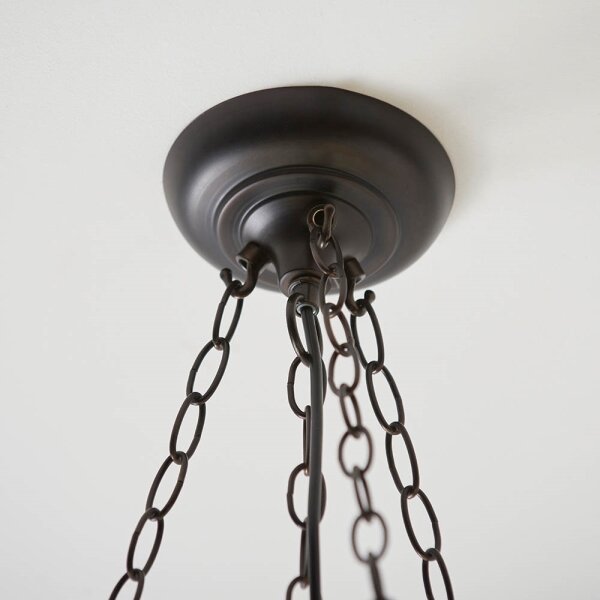 Endon 63936 - Полилей на верига Tiffany ASTORIA 3xE27/60W/230V диаметър 48 см