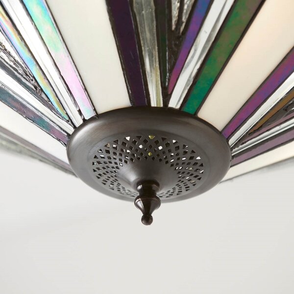 Endon 63936 - Полилей на верига Tiffany ASTORIA 3xE27/60W/230V диаметър 48 см