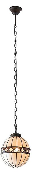 Endon 67044 - Полилей на верига Tiffany FARGO 1xE14/40W/230V Ø 25,5 см