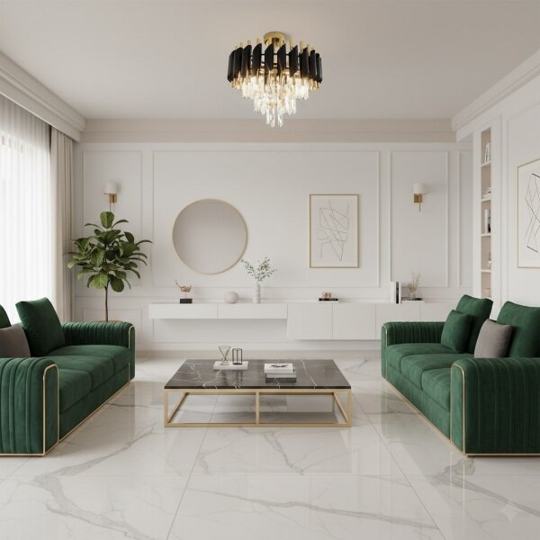 Плафонен полилей CRISTAL 5xE14/10W/230V черен/златен