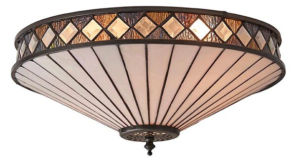 Endon 64145 - Таванно осветително тяло Tiffany FARGO 2xE27/60W/230V Ø 41,5 см