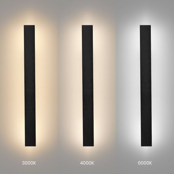 LED външно стенно осветително тяло WOW LED/11W/230V 3000/4000/6000K 60 cm IP54 черно