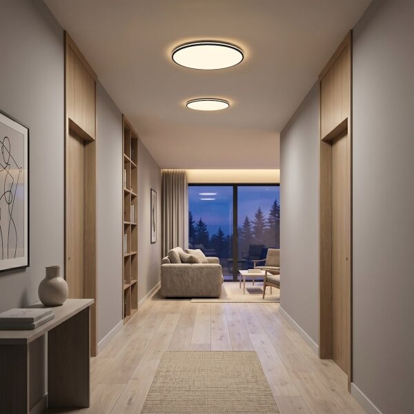LED таванно осветително тяло HUGO LED/16/24/32W/230V 3000/4000/6500K Ø 37 cm IP54 черно