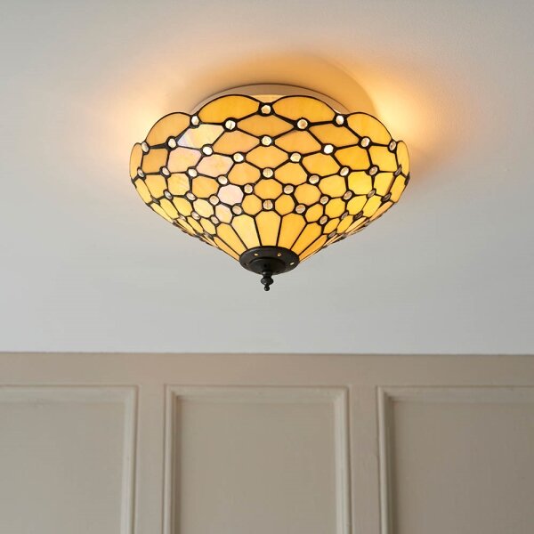 Endon 70242 - Плафон Tiffany PEARL 2xE27/60W/230V пр. 37 см