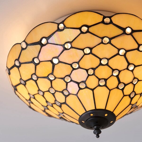 Endon 70242 - Плафон Tiffany PEARL 2xE27/60W/230V пр. 37 см