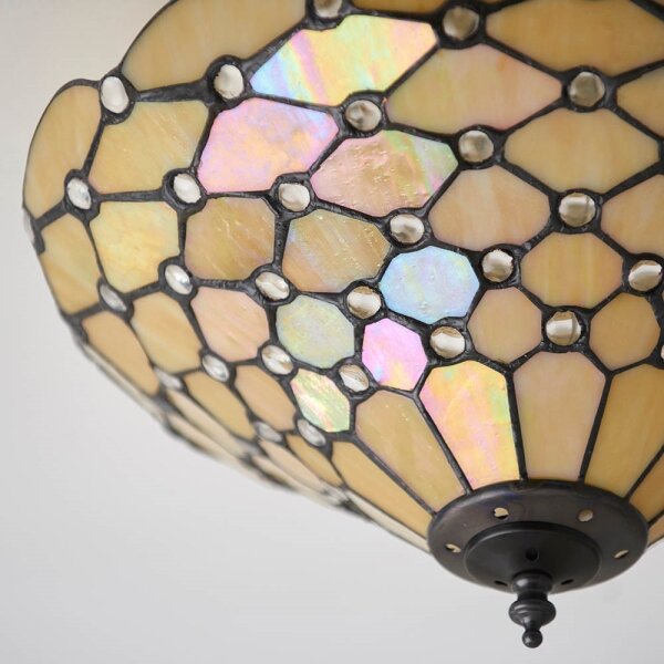 Endon 70242 - Плафон Tiffany PEARL 2xE27/60W/230V пр. 37 см