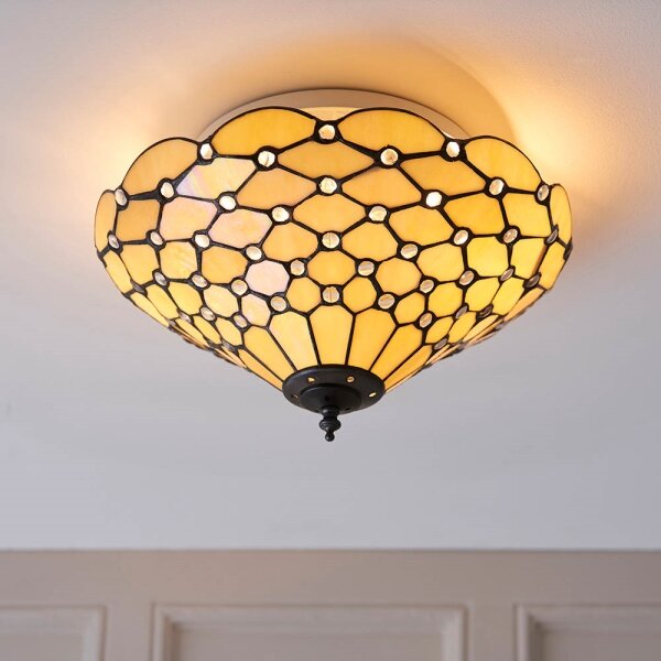 Endon 70242 - Плафон Tiffany PEARL 2xE27/60W/230V пр. 37 см