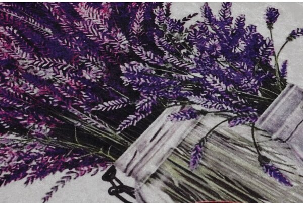 Лилави-светлосиви килими за баня в комплект от 2 бр. 60x100 cm Purpura – Foutastic